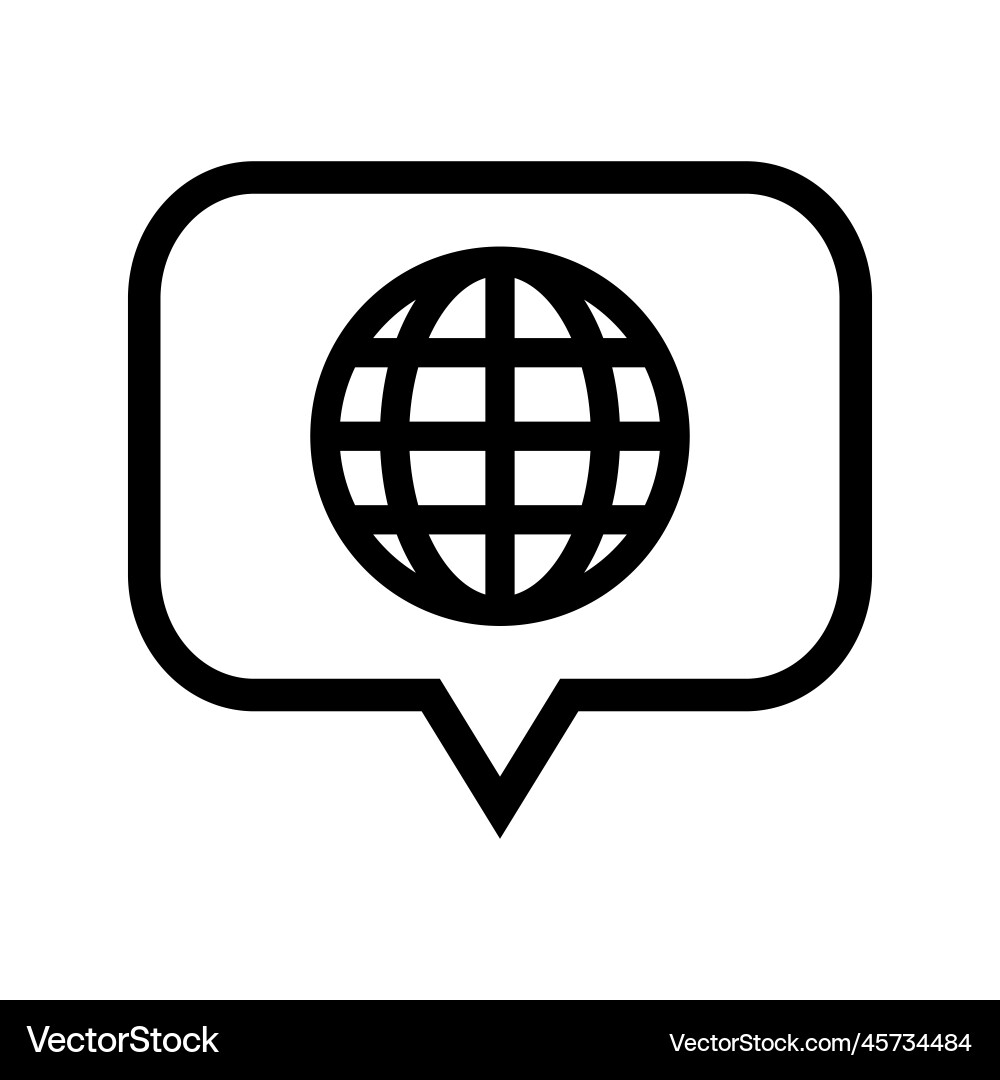 Speech Bubble Language Icon vector image