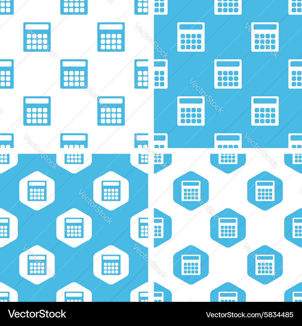 Calculator patterns set vector image