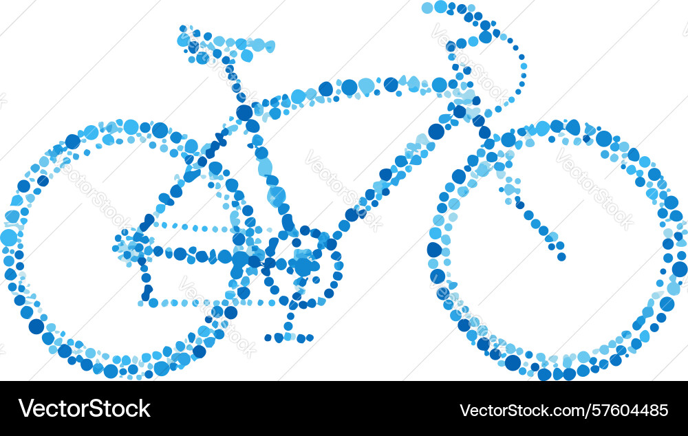 Digital bicycle and abstract tech data concept vector image