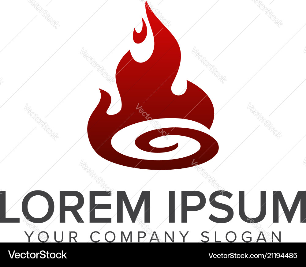 Flame Oil & Gas Logo Template Vector Image