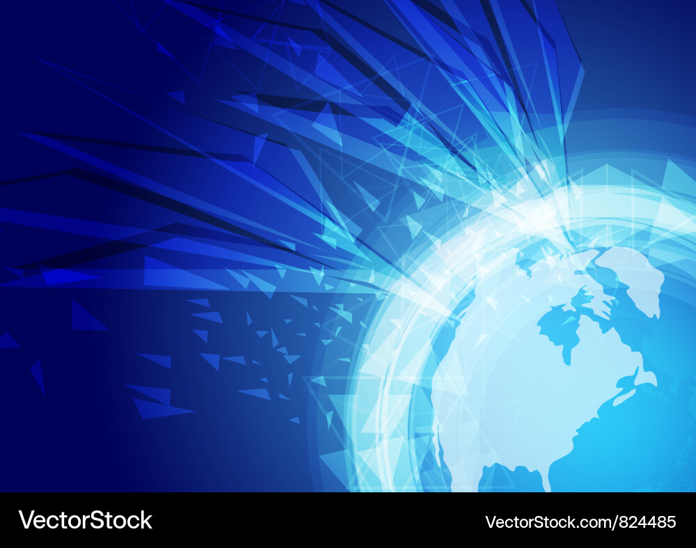 Futuristic Network Globe Background Vector Image