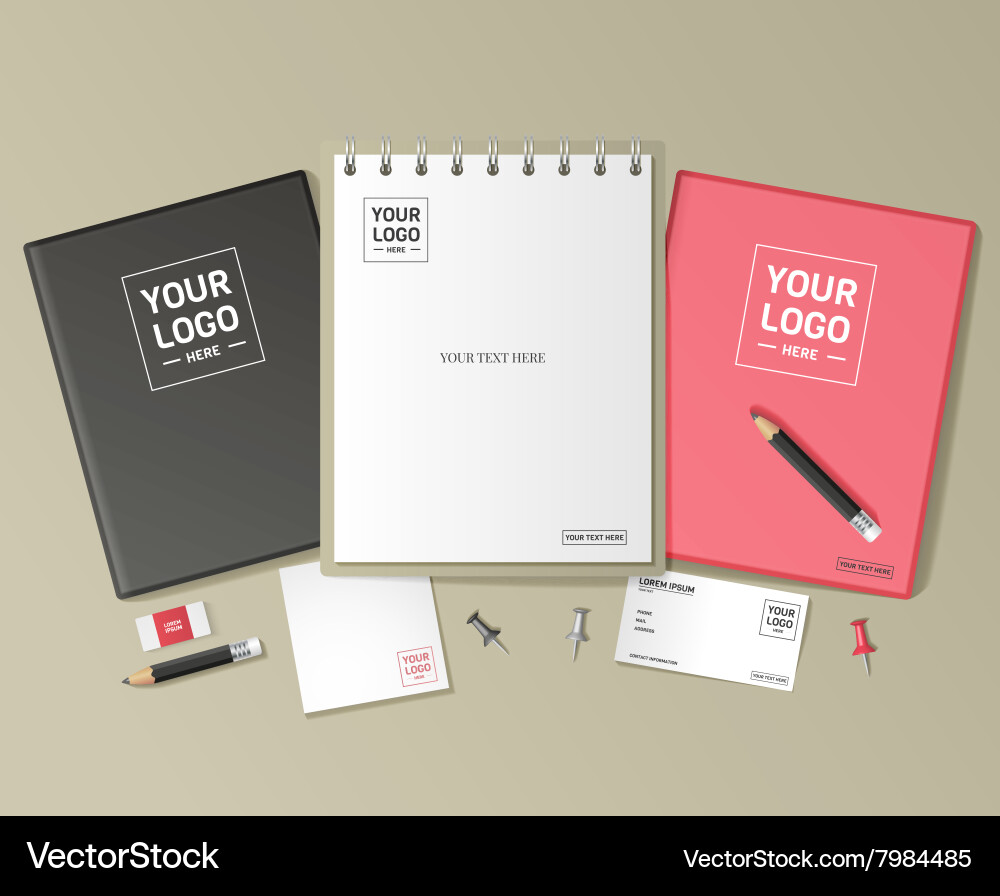 Mock up set vector image