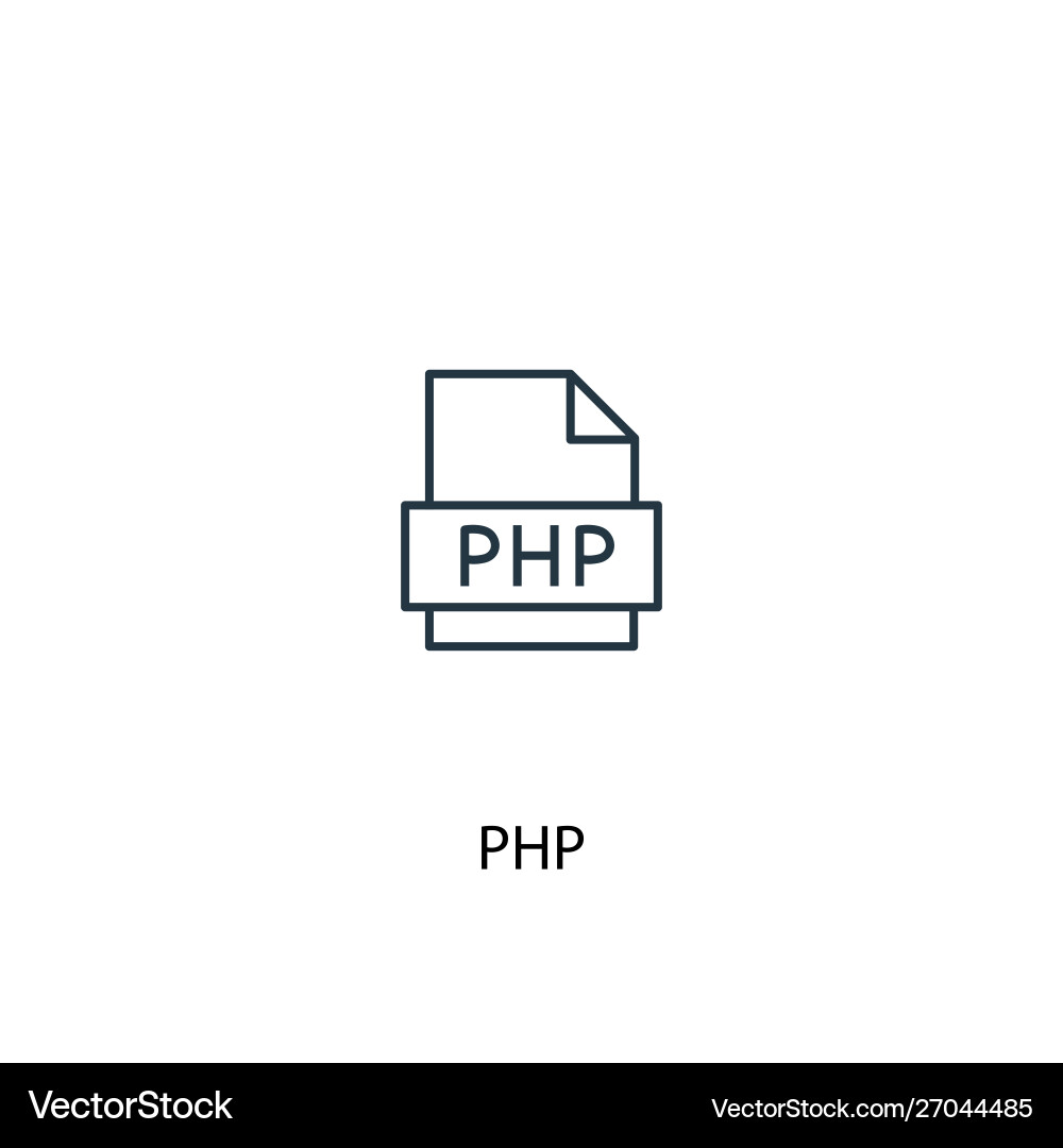 Php Konzept Linie Symbol einfaches Element Php Konzept Linie Symbol einfaches Element Vektorbild