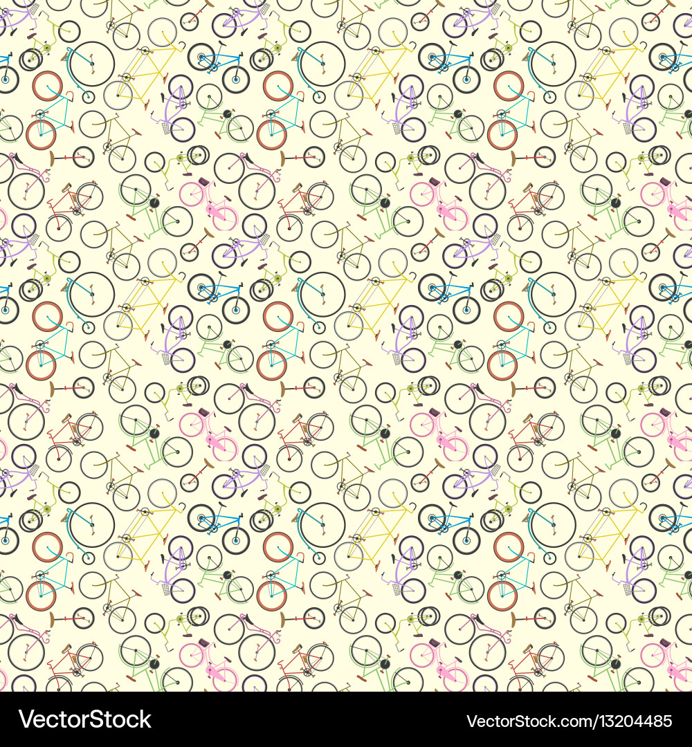 Retro Bicycle Pattern vector image