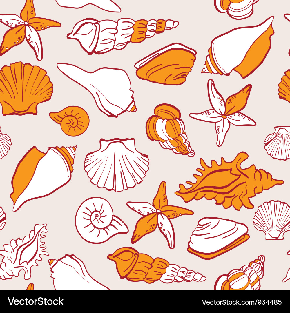 Seashell Pattern vector image