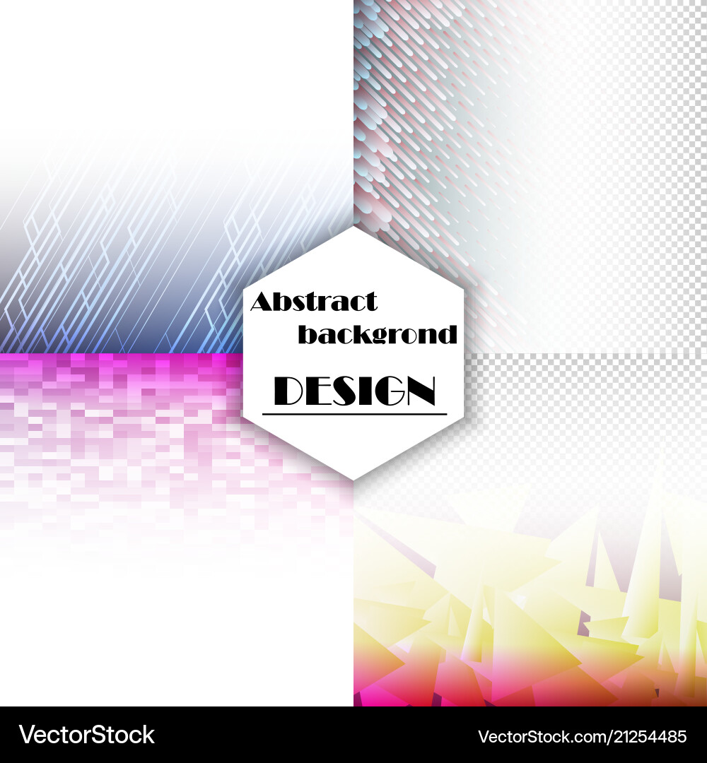 Set of abstract background with geometric elements Set of abstract background with geometric elements vector image