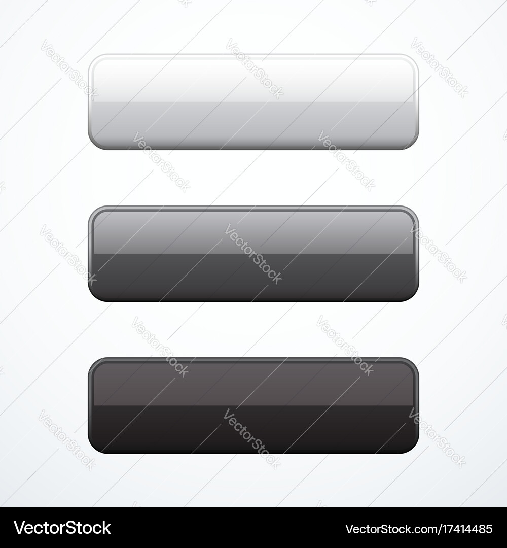 Set of rectangle buttons vector image