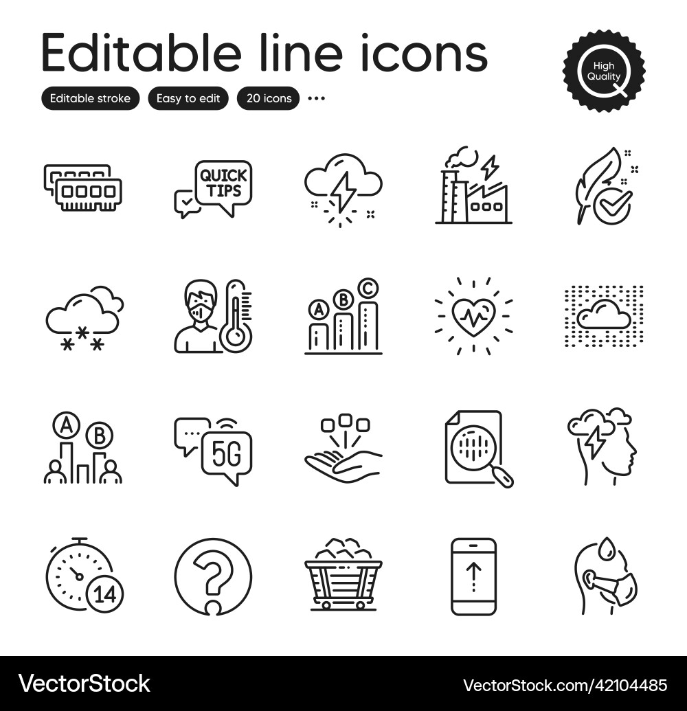 Set of science outline icons contains Set of science outline icons contains vector image