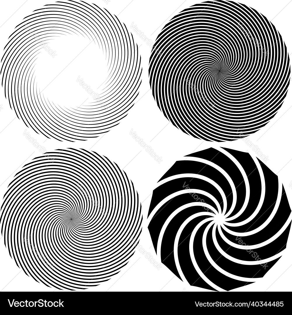 Spiral swirl twirl element cochlear vortex Spiral swirl twirl element cochlear vortex Vector Image