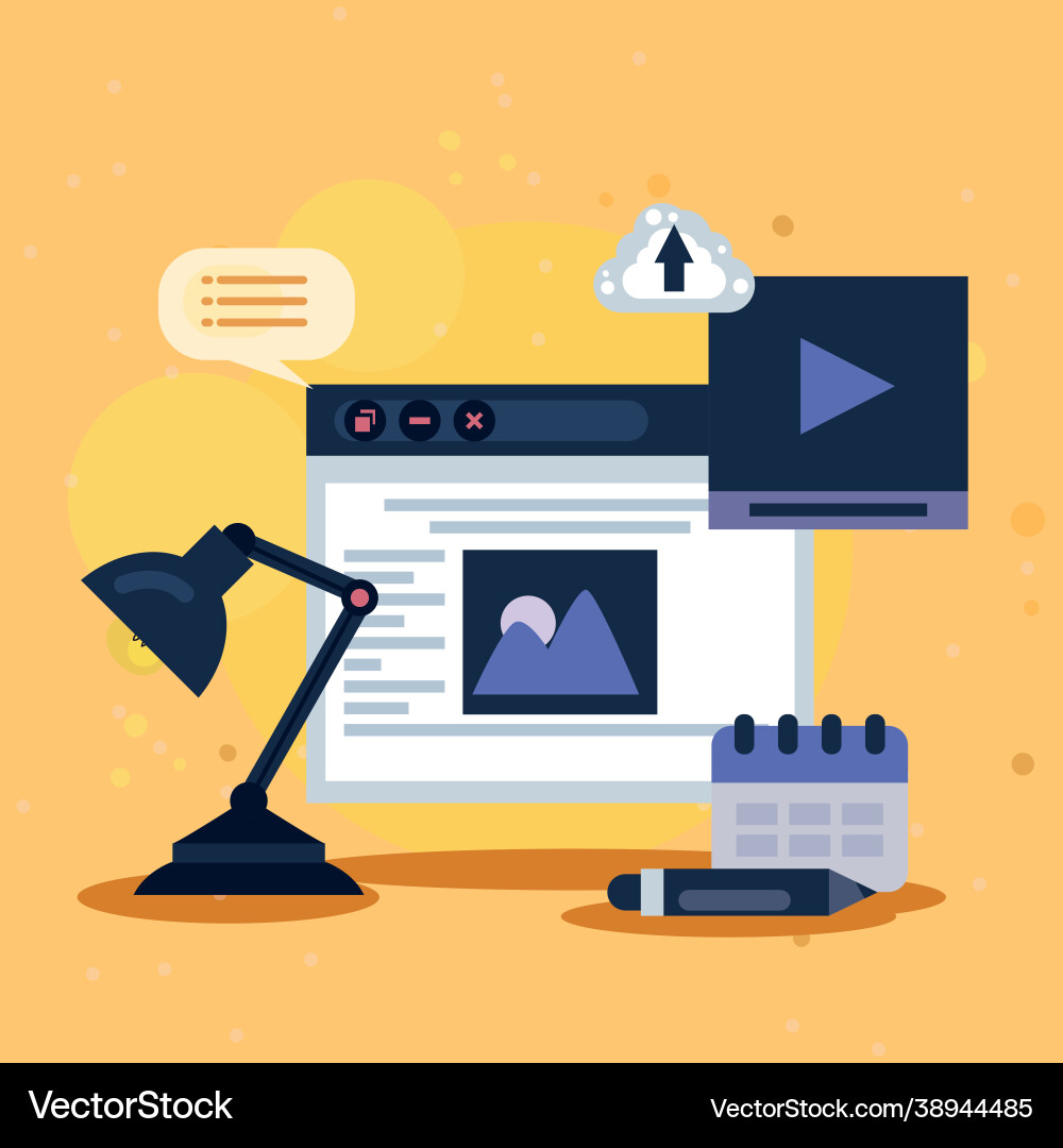 Template web design vector image