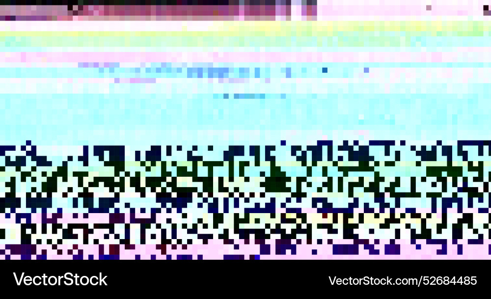 Trendy glitch pattern on dark background abstract Vector Image
