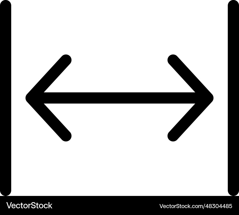 Width icon Vector Image