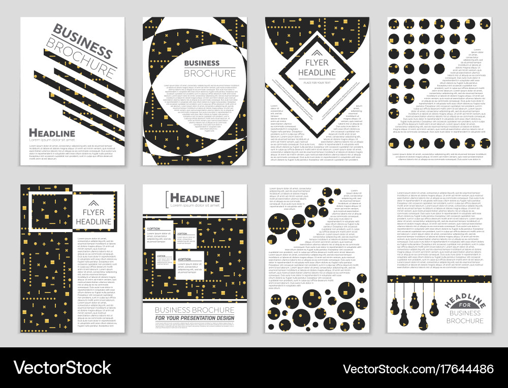 Abstract layout background set for art vector image