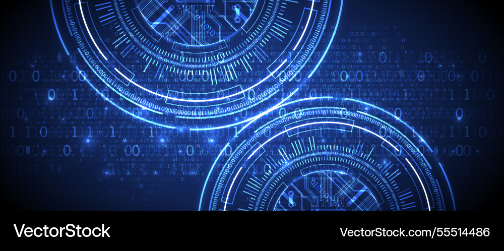 Abstraction on the theme of tech circles Vector Image