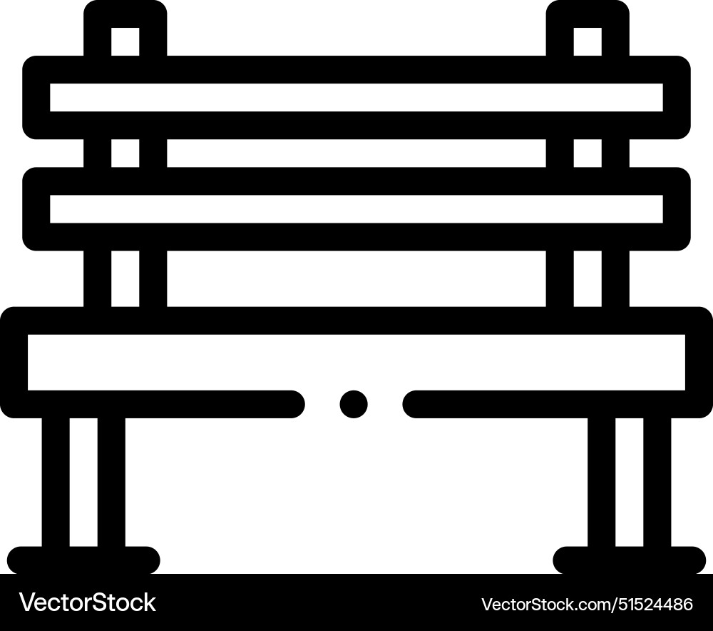 Bench icon thin linear style design isolated Bench icon thin linear style design isolated vector image