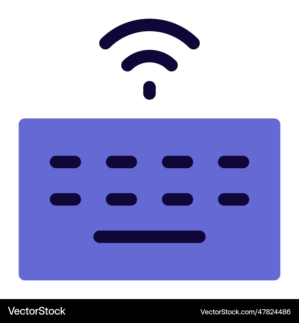 Bluetooth keyboard convenient for typing vector image