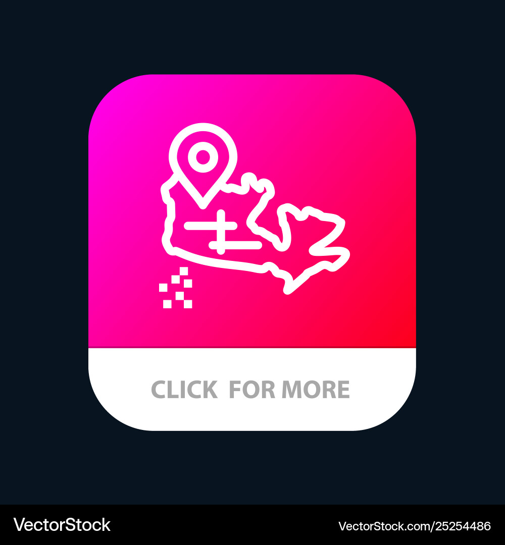 Canada map location mobile app button android Canada map location mobile app button android vector image