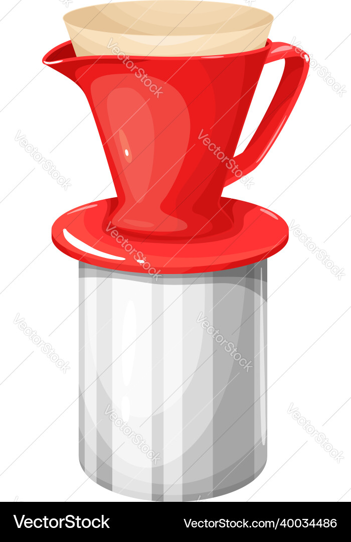 Dripper coffee maker Royalty Free Vector Image