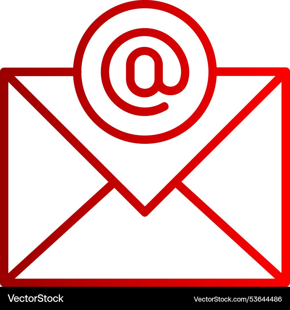 Mail line gradient icon Vector Image