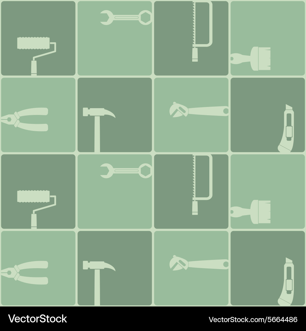Seamless abstract background with handling tools vector image