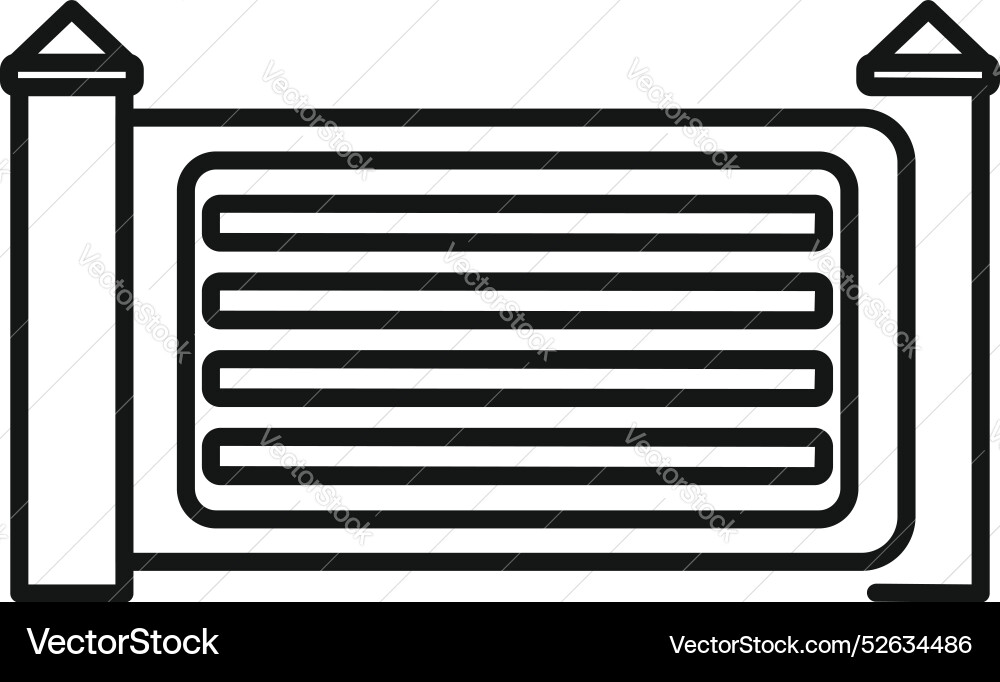 Simple gate icon representing security Simple gate icon representing security Vector Image