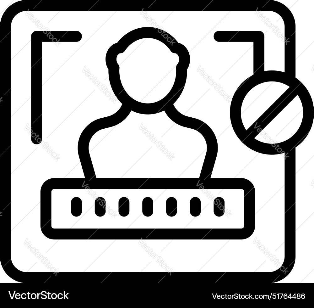 System blocking user access with password vector image