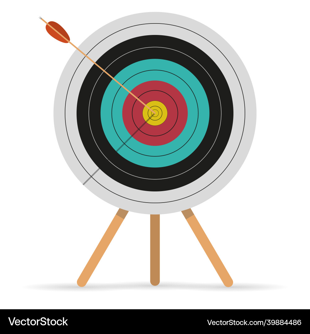 Target with arrow standing on a tripod Vector Image