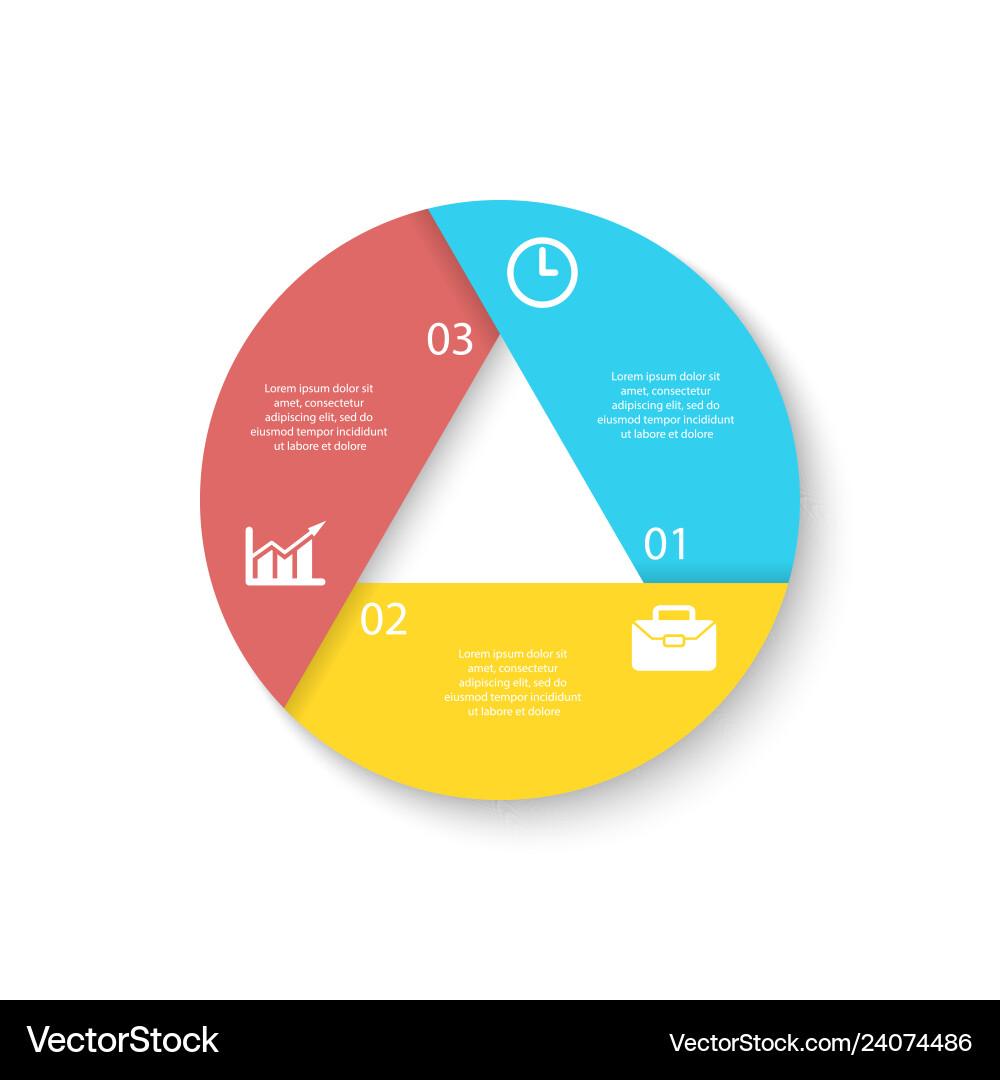 Template for circle diagram options web design Template for circle diagram options web design Vector Image