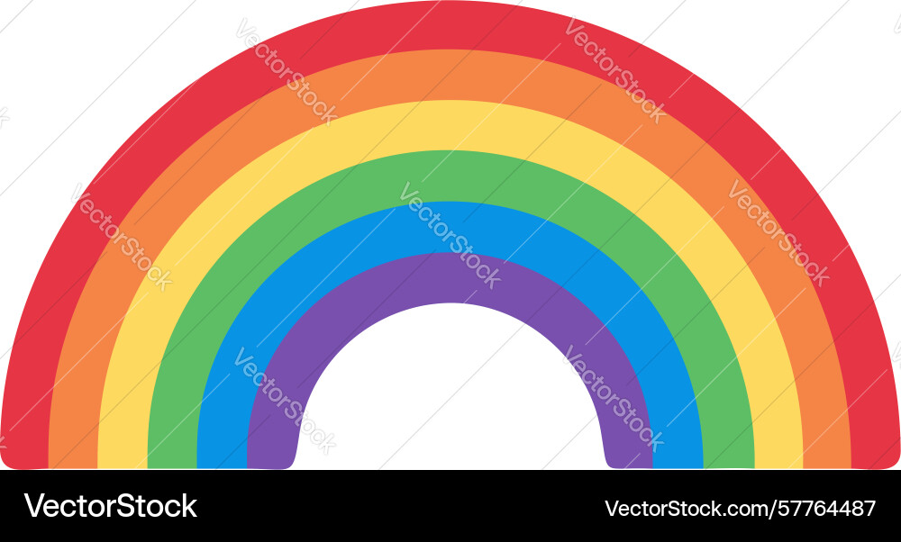 Bold rainbow arc simple design generative Vector Image