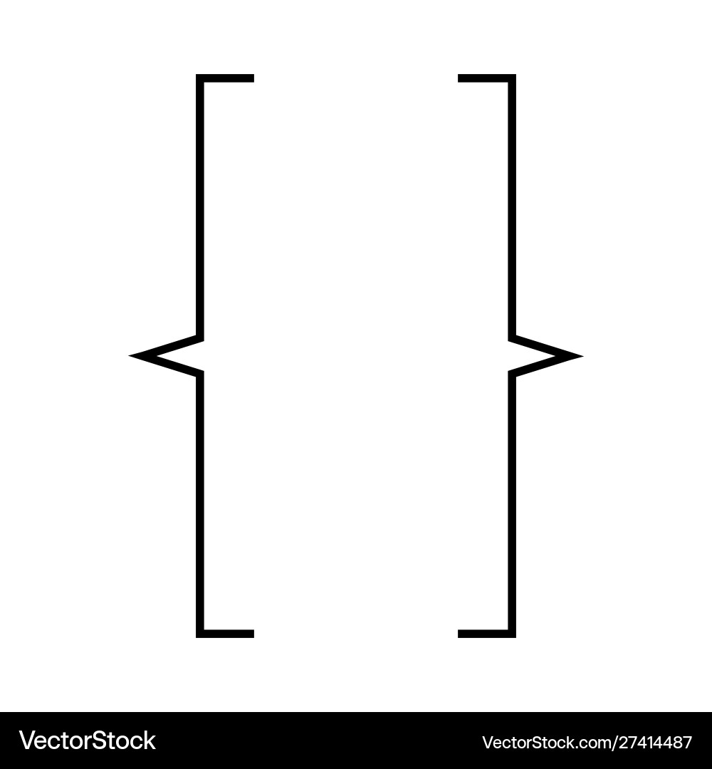 Bracket icon web Vector Image