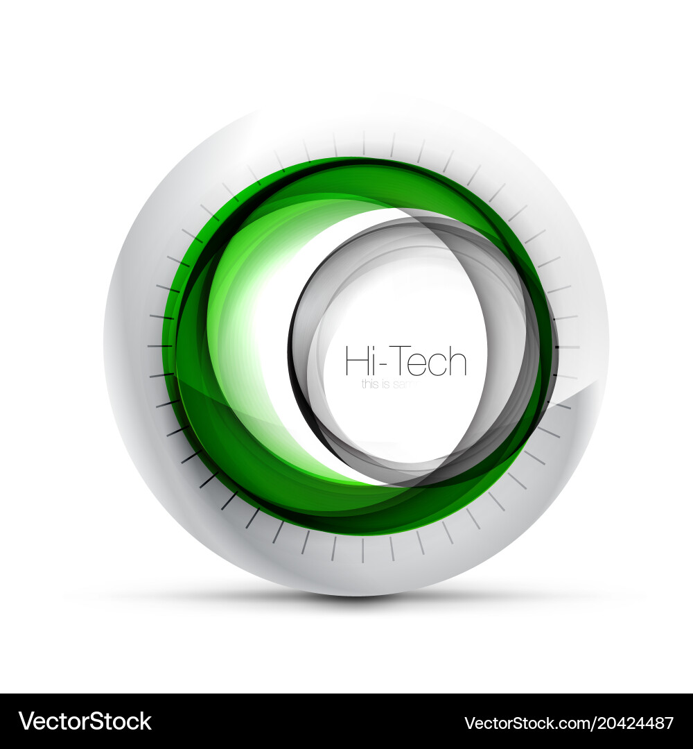 Digital techno sphere web banner button or icon vector image