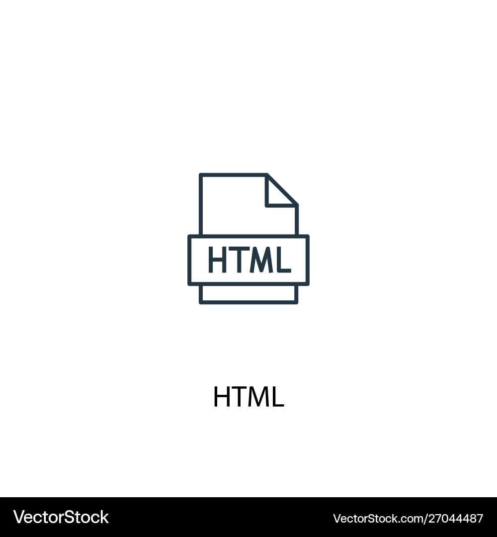 Html concept line icon simple element vector image
