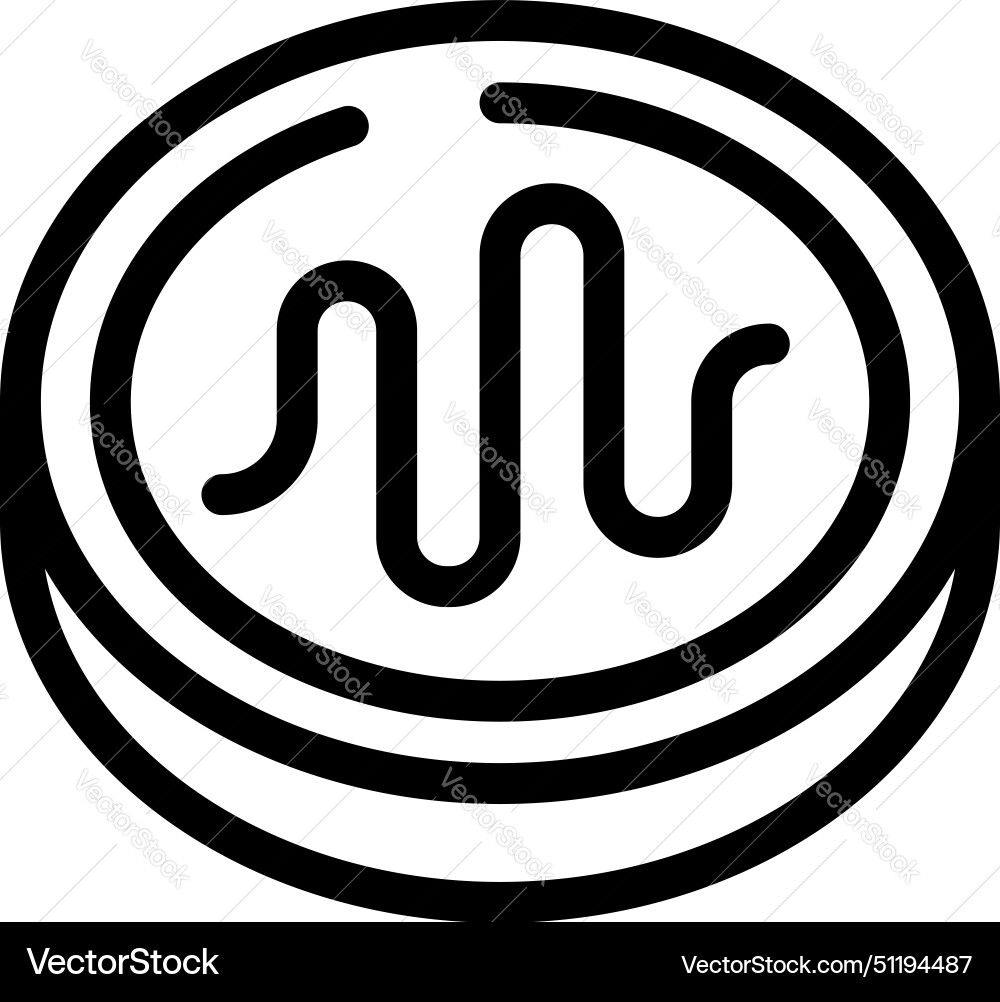 Induction cooking device icon outline Royalty Free Vector