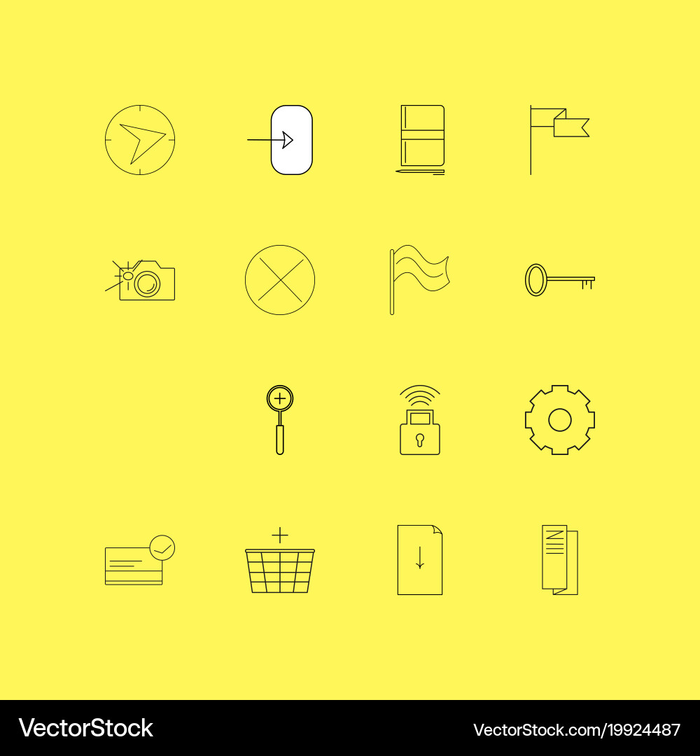 Internet of things linear icon set simple outline Vector Image