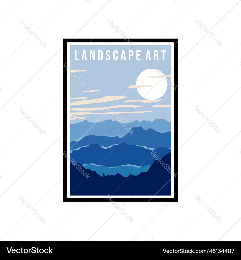 Landschaft Landschaft Kunst Tapete grafische Vorlage Landschaft Landschaft Kunst Tapete grafische Vorlage vektorbild