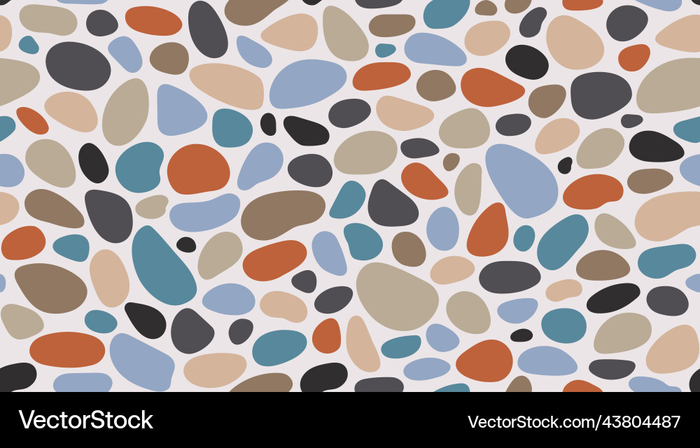 Pebble seamless pattern smooth stones background Pebble seamless pattern smooth stones background vector image