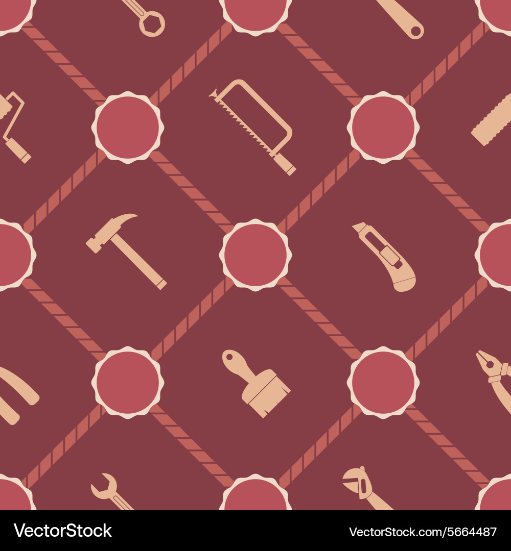 Seamless abstract background with handling tools Vector Image