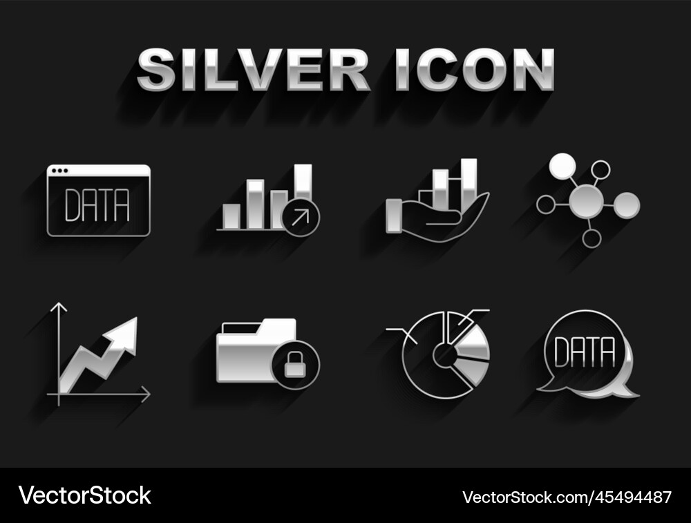 Set folder and lock mind map infographic data Set folder and lock mind map infographic data vector image