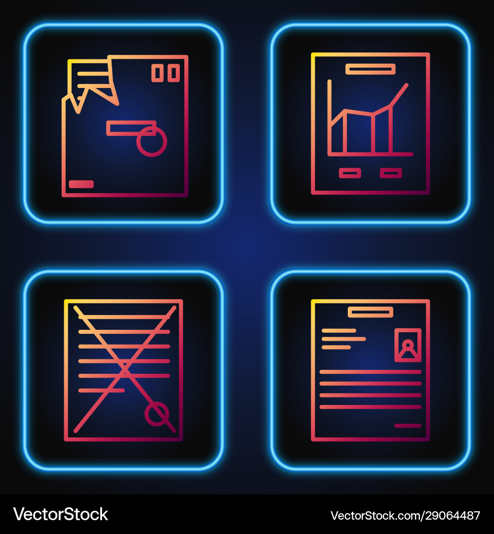 Set line personal document delete file Set line personal document delete file Vector Image