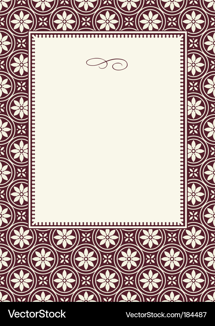 Vintage Circular Frame Pattern vector image