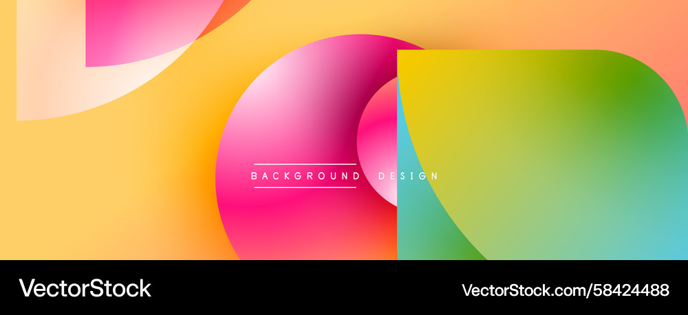 Abstract Colorful Overlapping Shapes Vector Image
