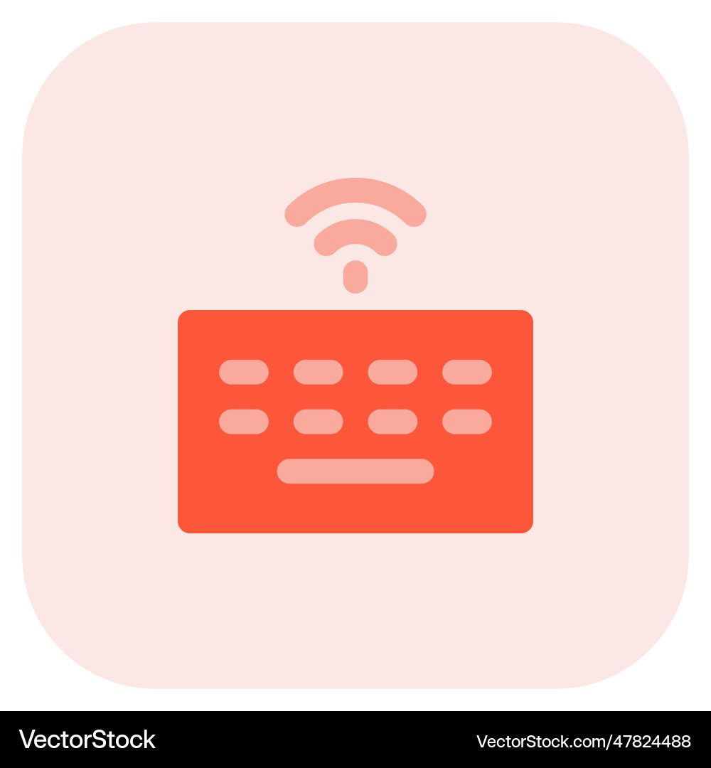 Bluetooth keyboard convenient for typing vector image