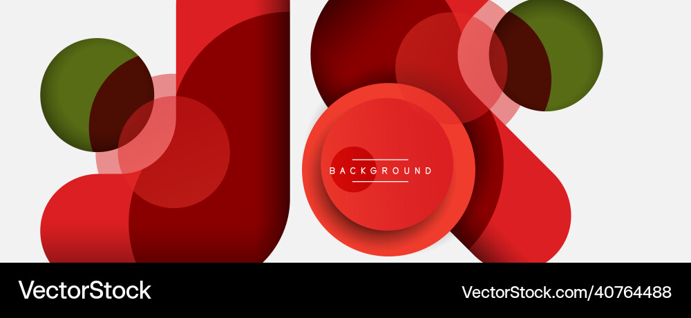 Circle and round shapes abstract background Vector Image