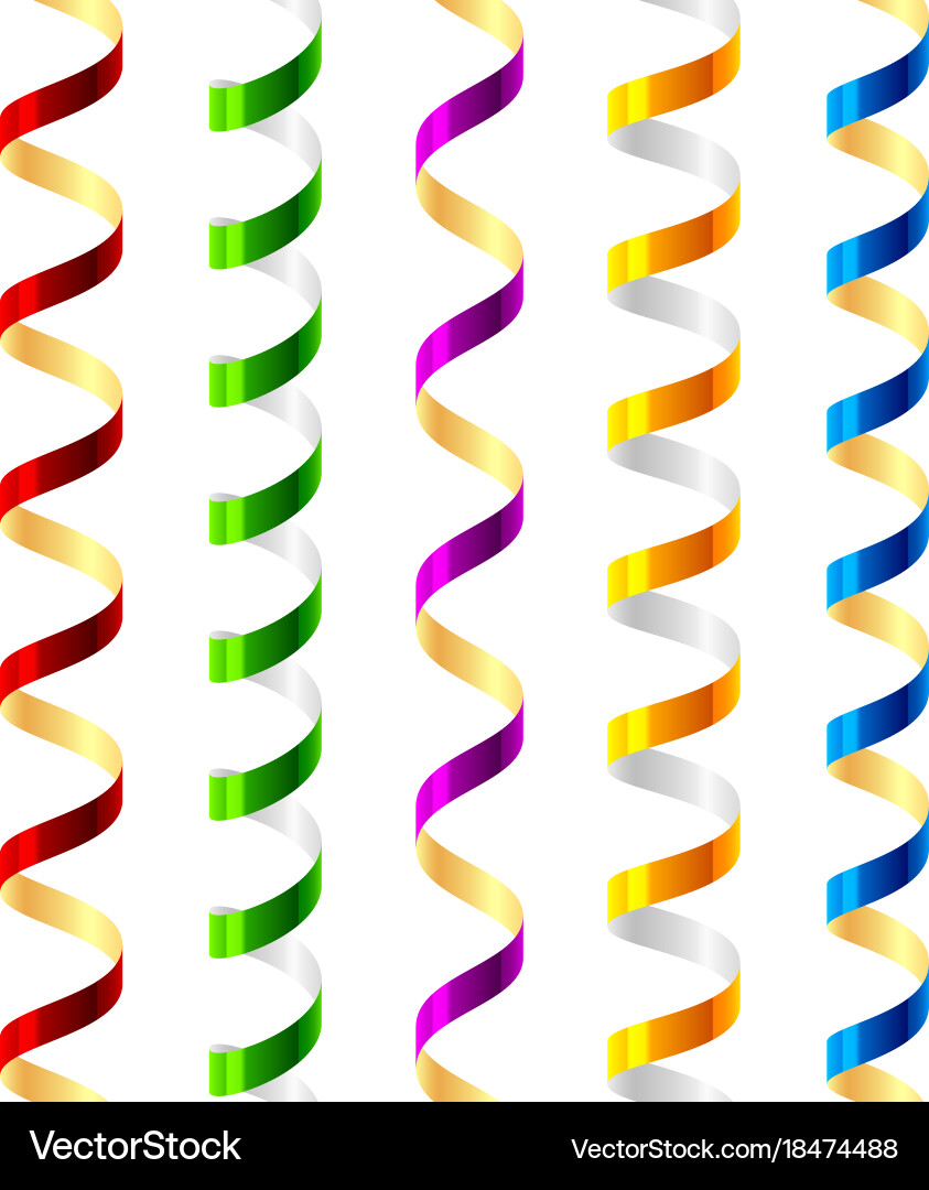 Colorful Streamers Party Background Royalty Free Vector
