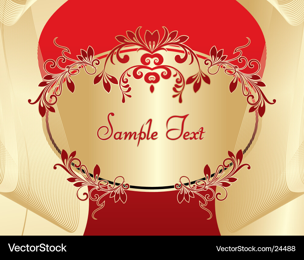 Floral Scroll Background Vector Image