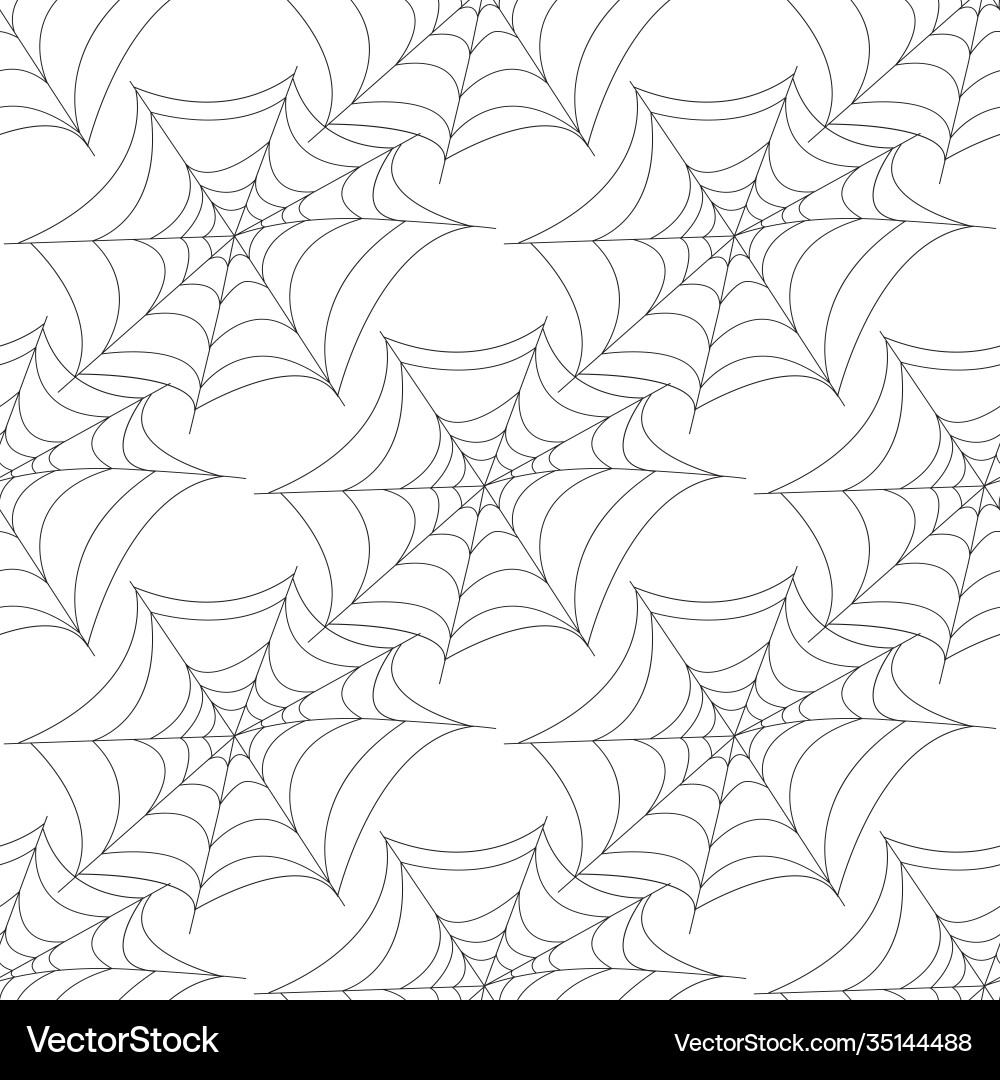 Halloween seamless patterns with cobweb vector image