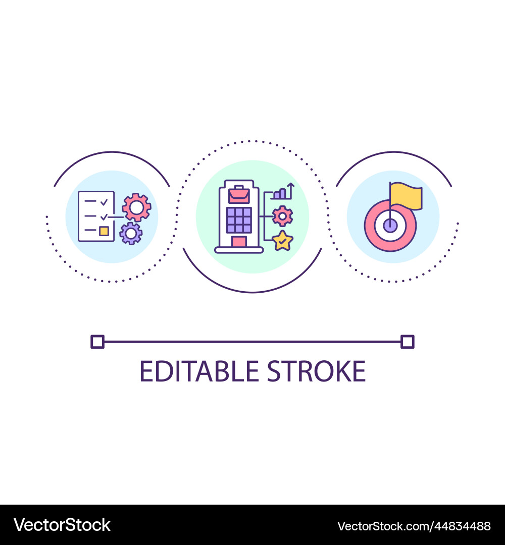Professional development strategy loop concept Vector Image