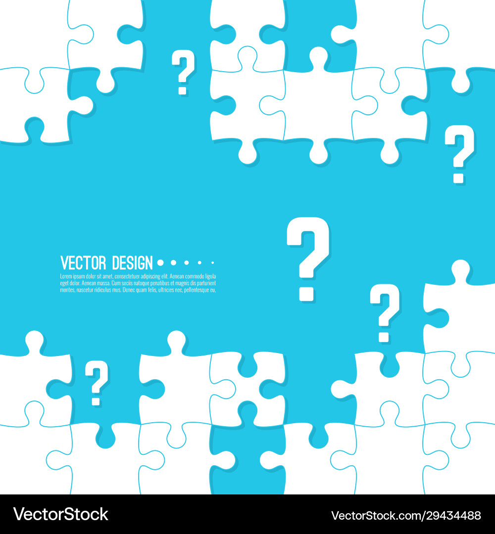 Puzzle Problem Solving Vector Image
