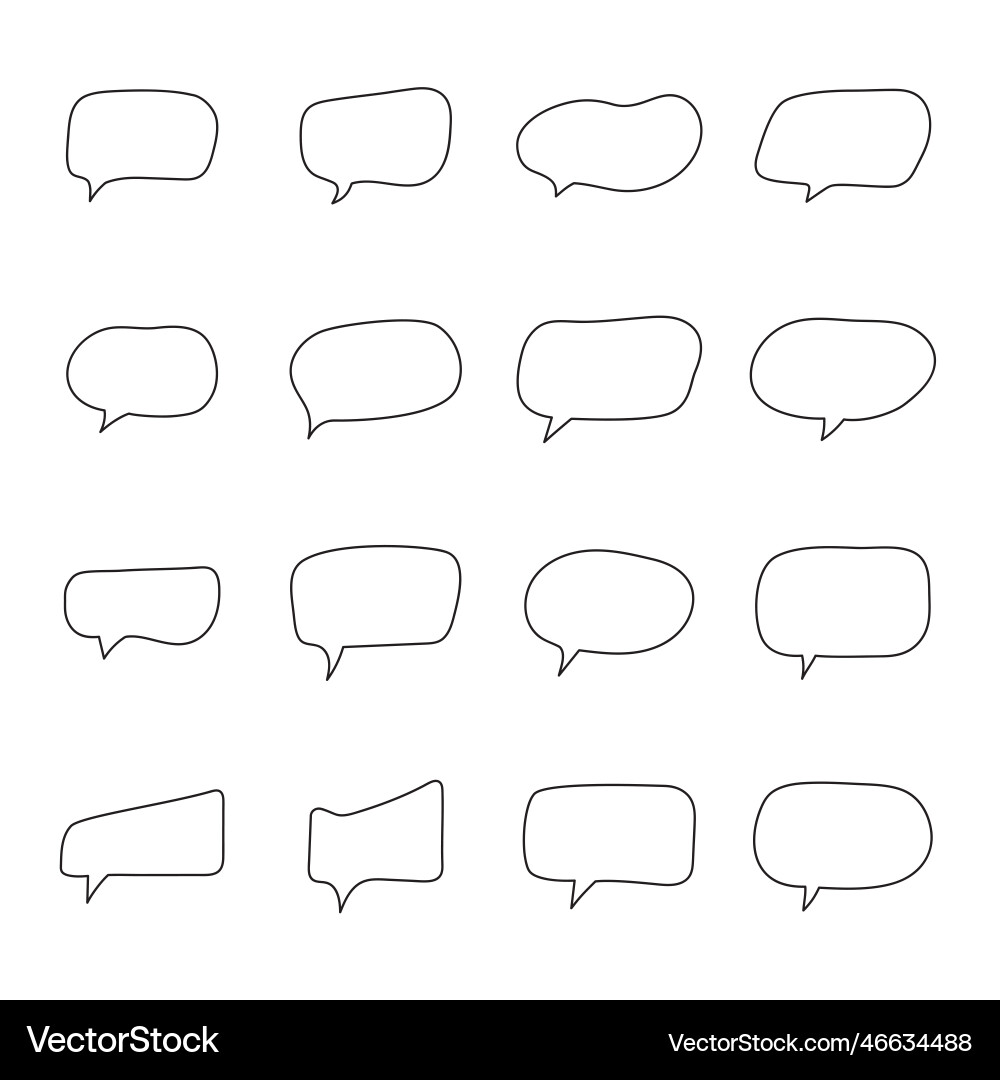 Speech bubble chat message talk comment isolated Speech bubble chat message talk comment isolated vector image