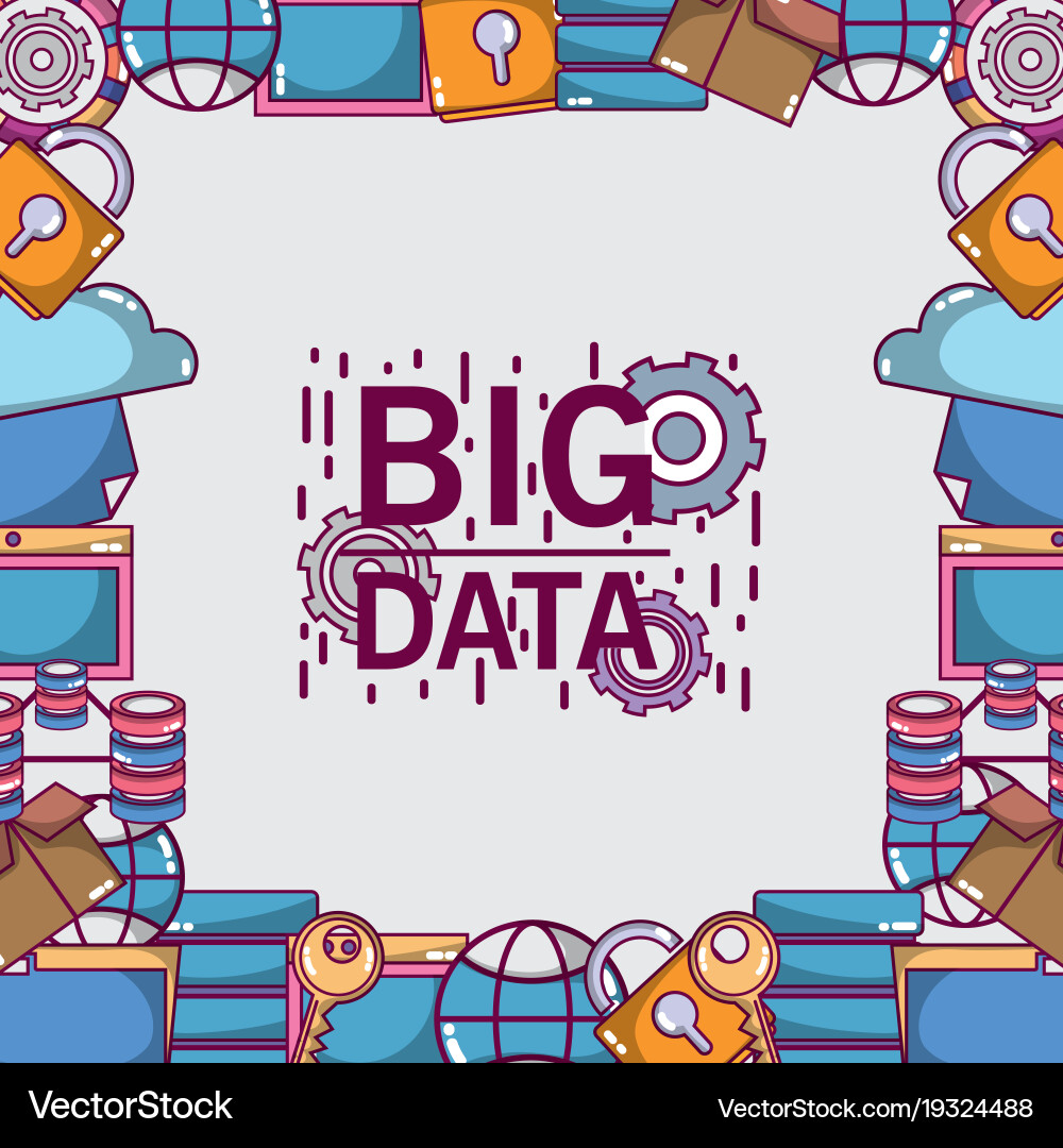 Technology data center server background Vector Image